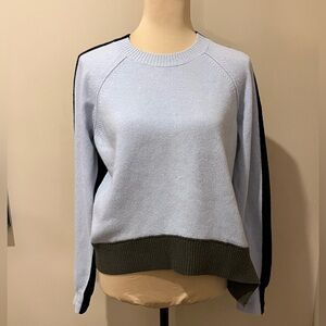 Dorothee Schumacher Colorblock Virgin Wool/Cashmere Sweater, asym hem, size M